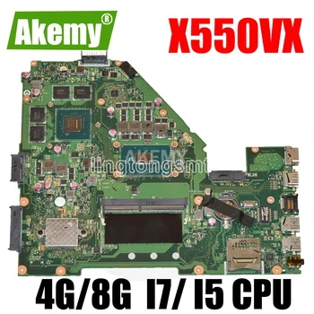 

X550VX MB._4G/8G/I7-6700HQ/ I5-6300HQ AS X550VX Mainboard REV 2.0 For Asus FX50V K550VX X550VX X550VQ Motherboard exchange!!!