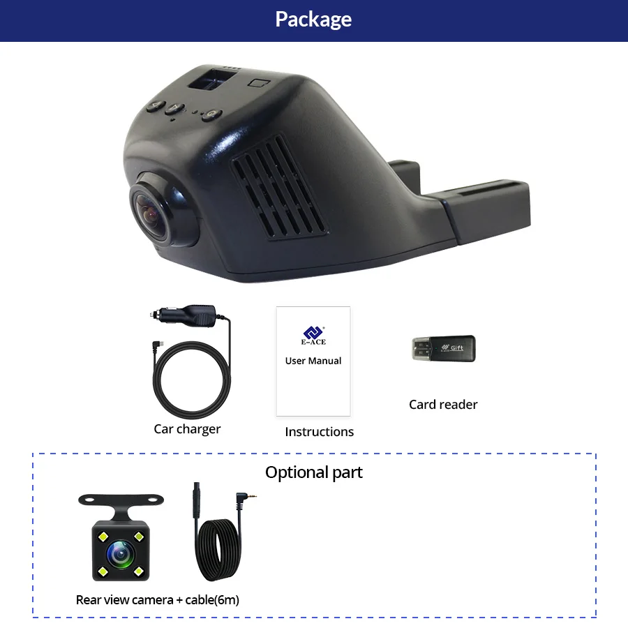 Acceo ڵ Dvr  DVRs  ī޶   Dashcam   ڴ ķڴ Ǯ HD 1080P 30FPS ߰ 