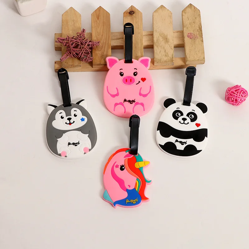 

Cartoon Animal Luggage Tags Soft Silica Gel Name Suitcase ID Address Holder Baggage Boarding Tags Travel Accessories