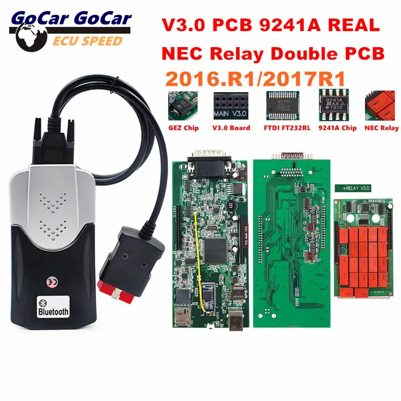 2016. r1 livre keygen bluetooth duplo pcb verde v3.0 placa nec relé real 9241a chip ftdi multidiag pro + tcs para para carro/caminhão