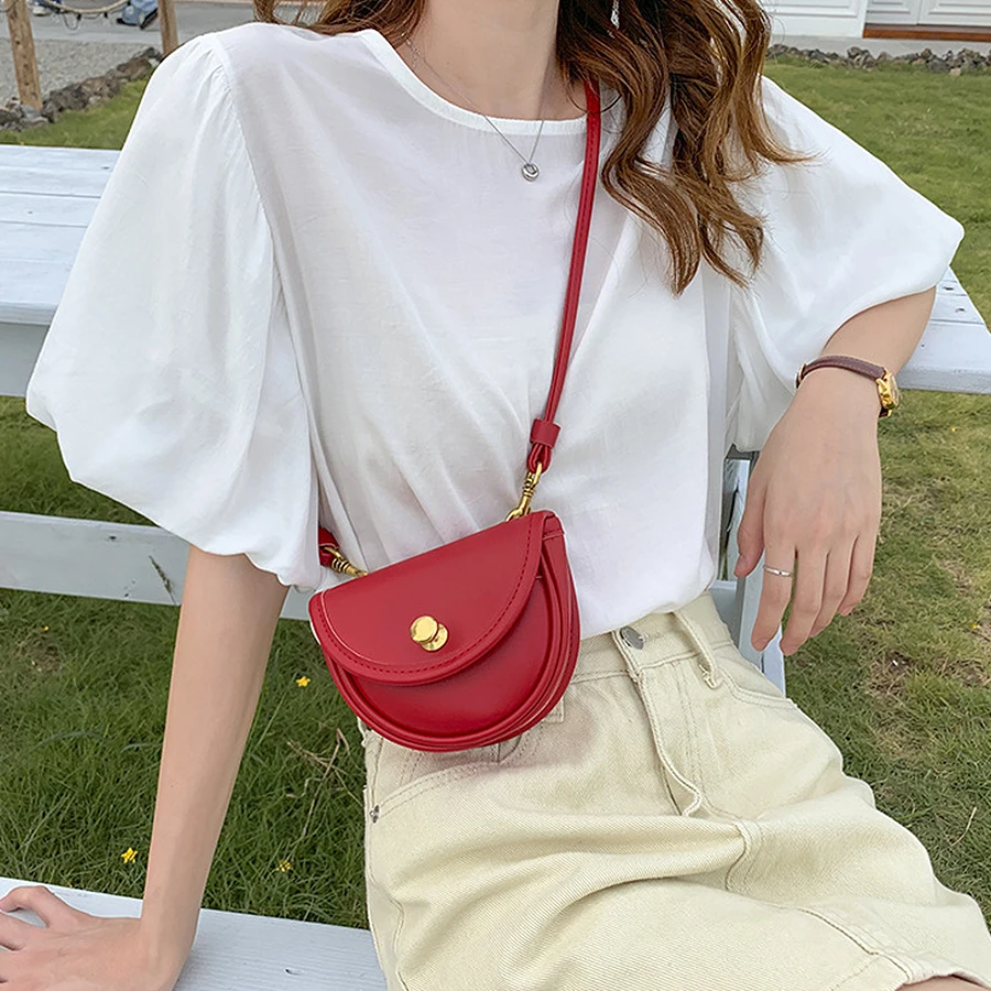 

Women'S New Bags 2019 Mini Fashion Luxury Handbags Women Designer Shoulder Messenger Bag Saddle Crossbody Bags For Women Red