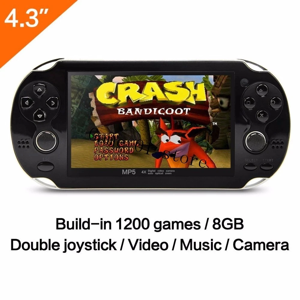 Dual Rocker Handheld Retro Portable Video Game Console Gamepad 4.3 Pollici 4Gb/8Gb Consol Supporto Per Psp Game Camera Video E-Book