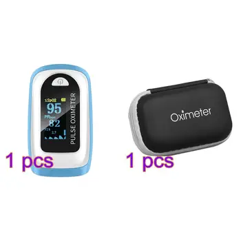 

Digital Fingertip Pulse Oximeter Blood Oxygen Saturation Meter Finger SPO2 PR Oxygen Monitor Health with Oximeter Storage Case