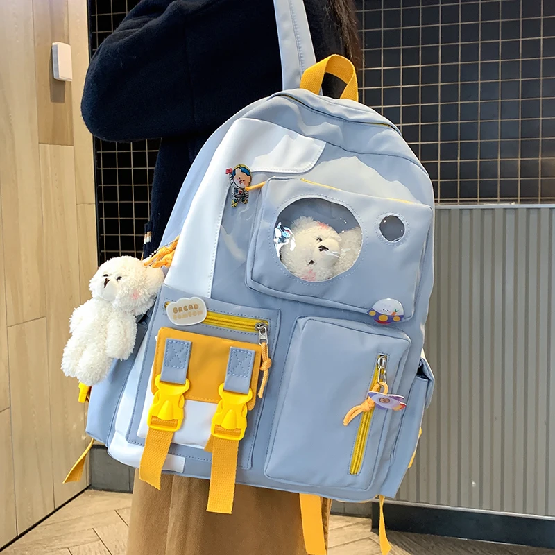 Женский водонепроницаемый рюкзак EnoPella Kawaii милый нейлоновый школьный ранец для