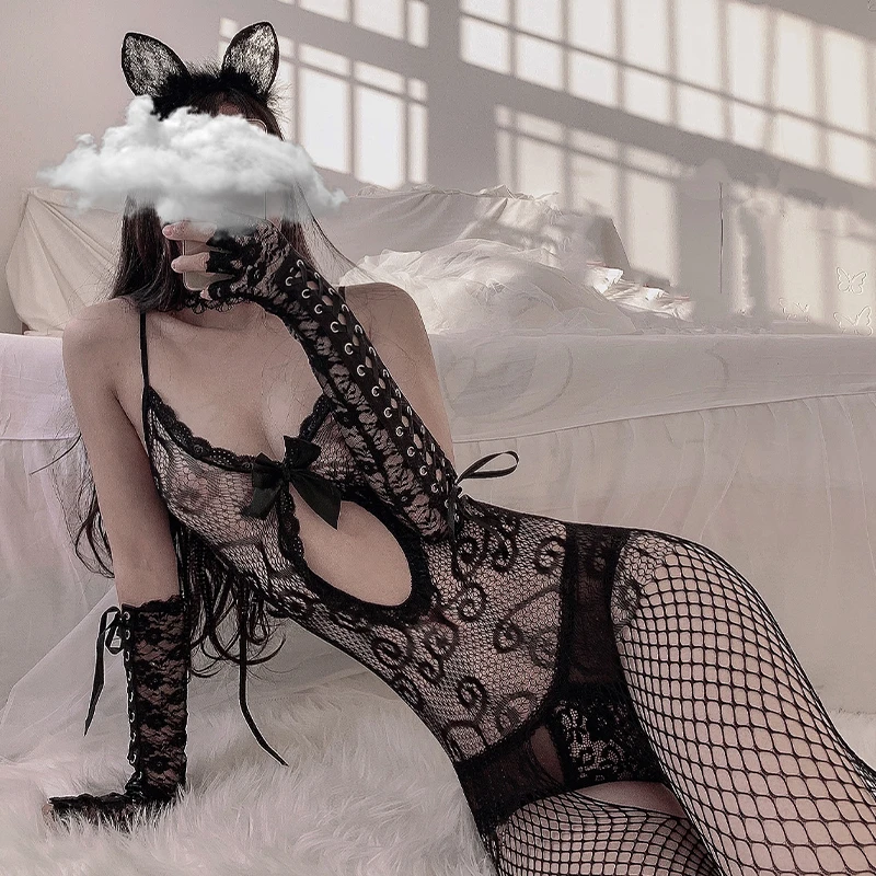 

1Piece Bodysuits (no Glove) Women Sexy Lingerie Open Crotch Underwear Exotic Transparent Nightgown Drop shipping Summer lingerie