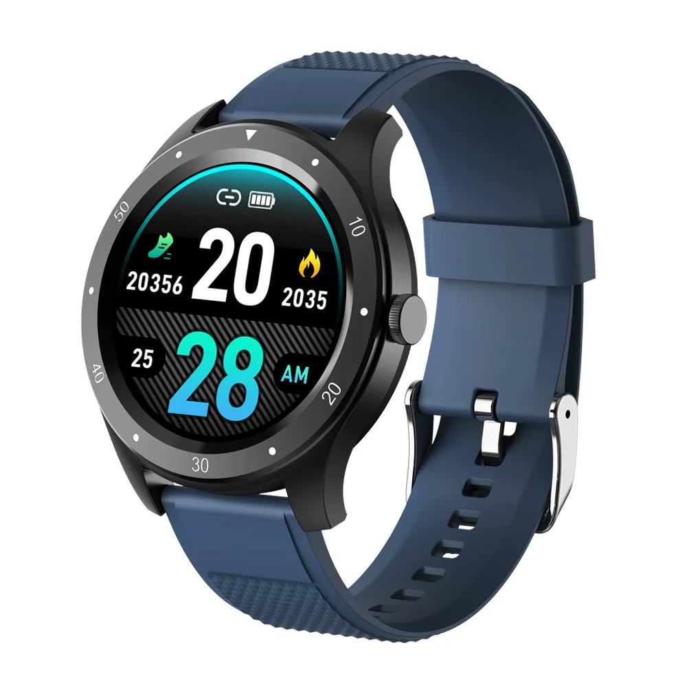 SENBONO S6 GT умные часы для мужчин IP67 Водонепроницаемый Bluetooth Вызов сердечного ритма Монитор артериального давления Smartwatch для huawei xiaomi - Цвет: Blue