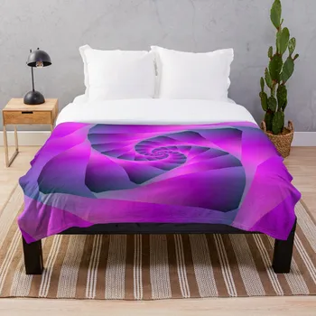 

Pink And Blue Spiral Throw Blanket Soft Sherpa Blanket Bed Sheet Single Knee Blanket Office Nap Blanket