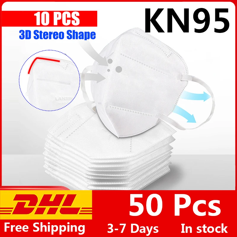 

Fast Masks Disposable KN95 Mask FFP2 Protective Mask Safety Masks 99% Filtration for Dust Particulate Pollution N95 Protection