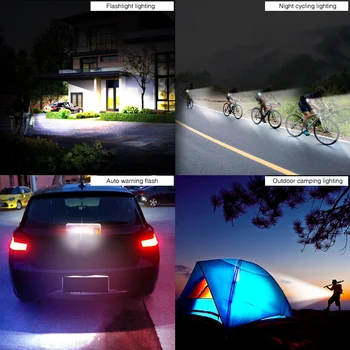 

Camping Emergency Waterproof Multifunctional Solar Flashlight LED Lamp Portable Cycling Phone Charger Hiking Outdoor Survival