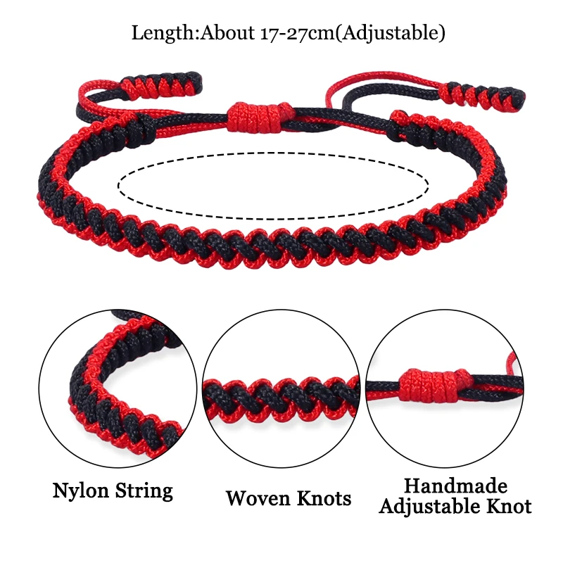 VU100 6 Pezzi Braccialetti Malocchio Filo Rosso del Destino Bracciale 7 Nodi Bracciale Occhio Turco Braccialetto Kabbalah Portafortuna Regali per Famiglia Amici Uomo Donne Protezione