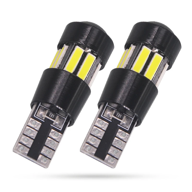 100x CANBUS T10 10 светодиодный 194 168 7020 SMD Автомобильный Клин Замена заднего прибора панель лампа для габаритных огней DC12V