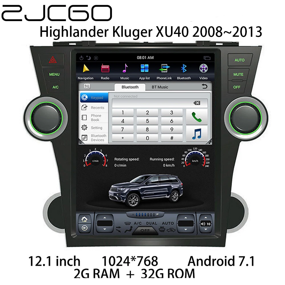 

Car Multimedia Player Stereo GPS DVD Radio Navigation Android Screen for Toyota Highlander Kluger 2008 2009 2010 2011 2012 2013
