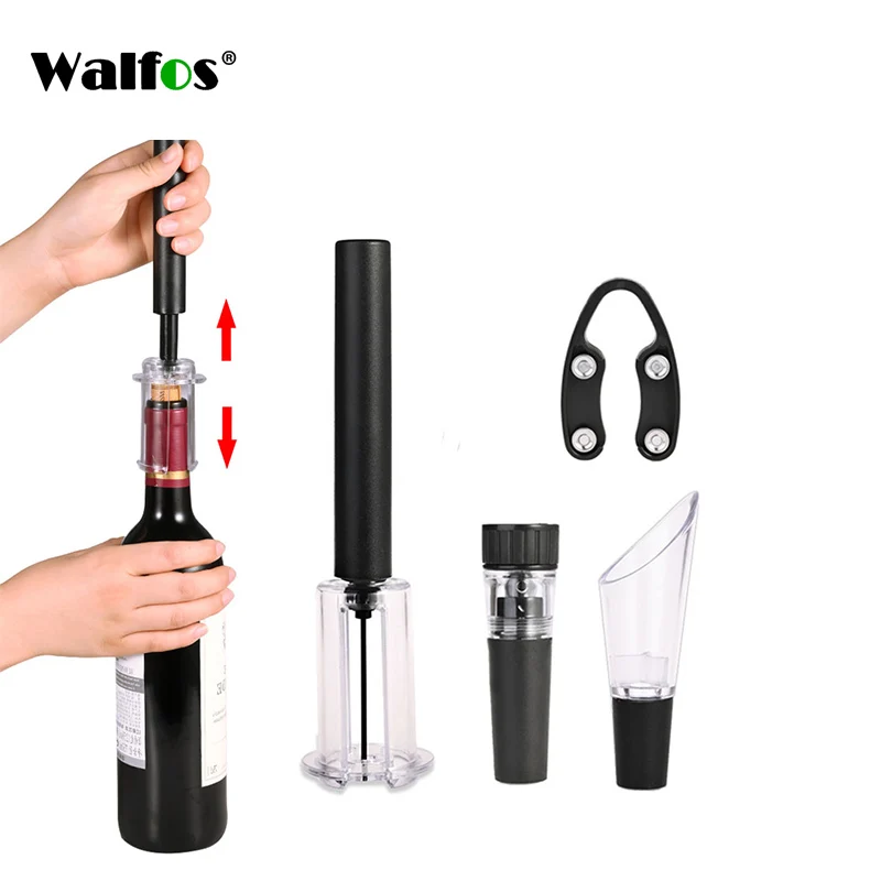 Walfos Wine Bottle Opener Stainless Steel Needle Air Pressure Pump