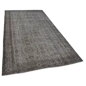

163x279 Cm Grey Handmade Overdyed Rug-5x9 Ft