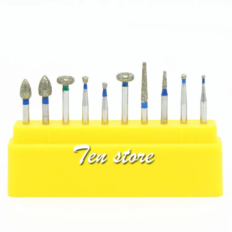 

New 10pcs Dental Diamond Burs 1.1mm Diameter Stem Handle Tooth Ranger Dental To Repair Teeth High Speed Dental burs