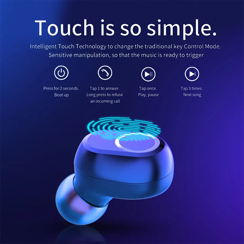 TWS Bluetooth 5 гарнитура Близнецы Беспроводные Наушники Hi-Fi стерео наушники мини наушники для смартфона для планшета для ноутбука