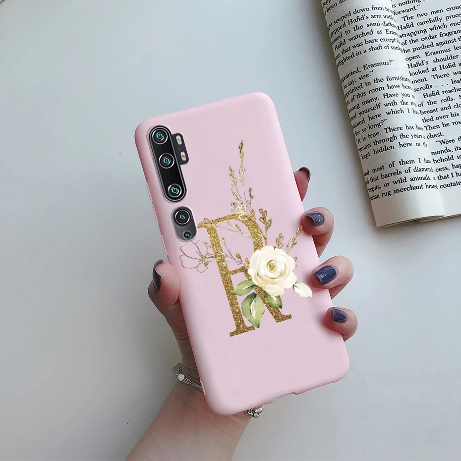 For Xiaomi Mi Note 10 lite Note 10 Pro Case Silicone Back Cover Cute Letters Soft Phone Case For Xiaomi mi Note 10 lite Pro Case
