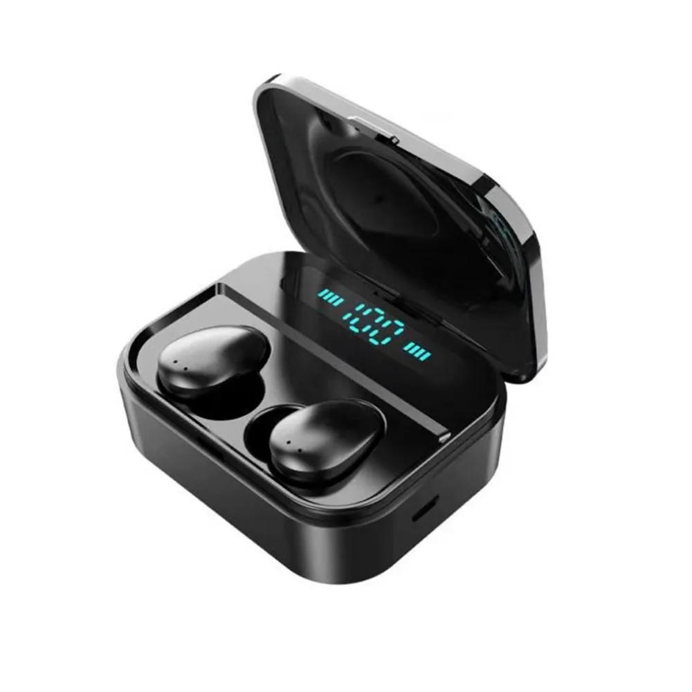 Беспроводные Bluetooth 5,0 стерео наушники Спортивная гарнитура водонепроницаемые наушники 1500mAh батарея светодиодный Тип дисплея с зарядным чехлом