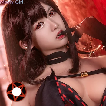 

1Pair Five Pointed Star Cosplay Eyes Contact Lens Color Beautiful Pupil Large Diameter Crazy For Halloween Party DIY Wear