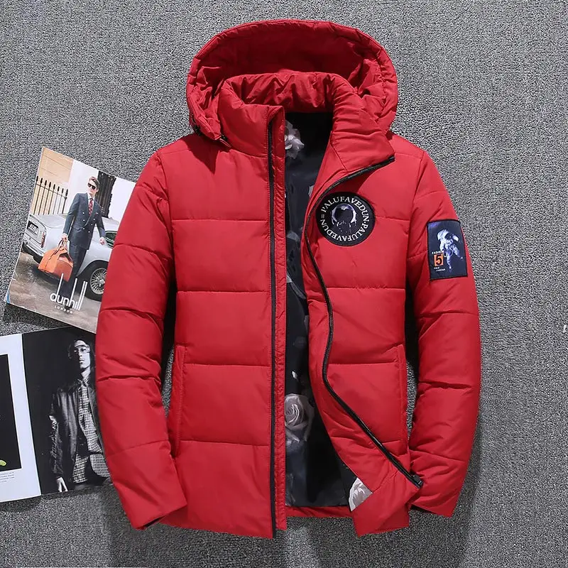 lightweight parka Jackets Men Winter Outdoor Hooded Mens Winter Male Jacket Windbreaker Casual Coat Oversized Velvet Down Jackets Overcoat mens parka