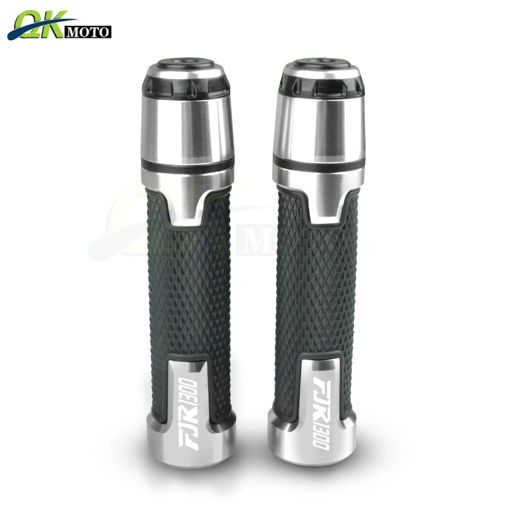 Аксессуары для мотоциклов 7/8 ''22 мм CNC алюминиевая рукоятка руля и ручка торцевой слайдер колпачок штекер для Yamaha TTR 1300 FJR1300 - Цвет: Серебристый
