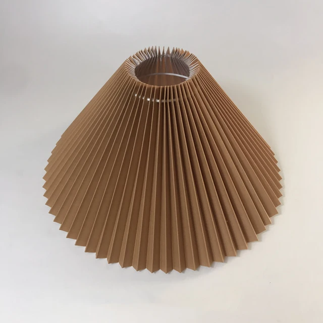 New Pleats Lampshade for Table Lamp Standing Floor Lamps Korean Style Pleated Lampshade Cute Desk Lamp Shade Bedroom Lamps E27 Brown