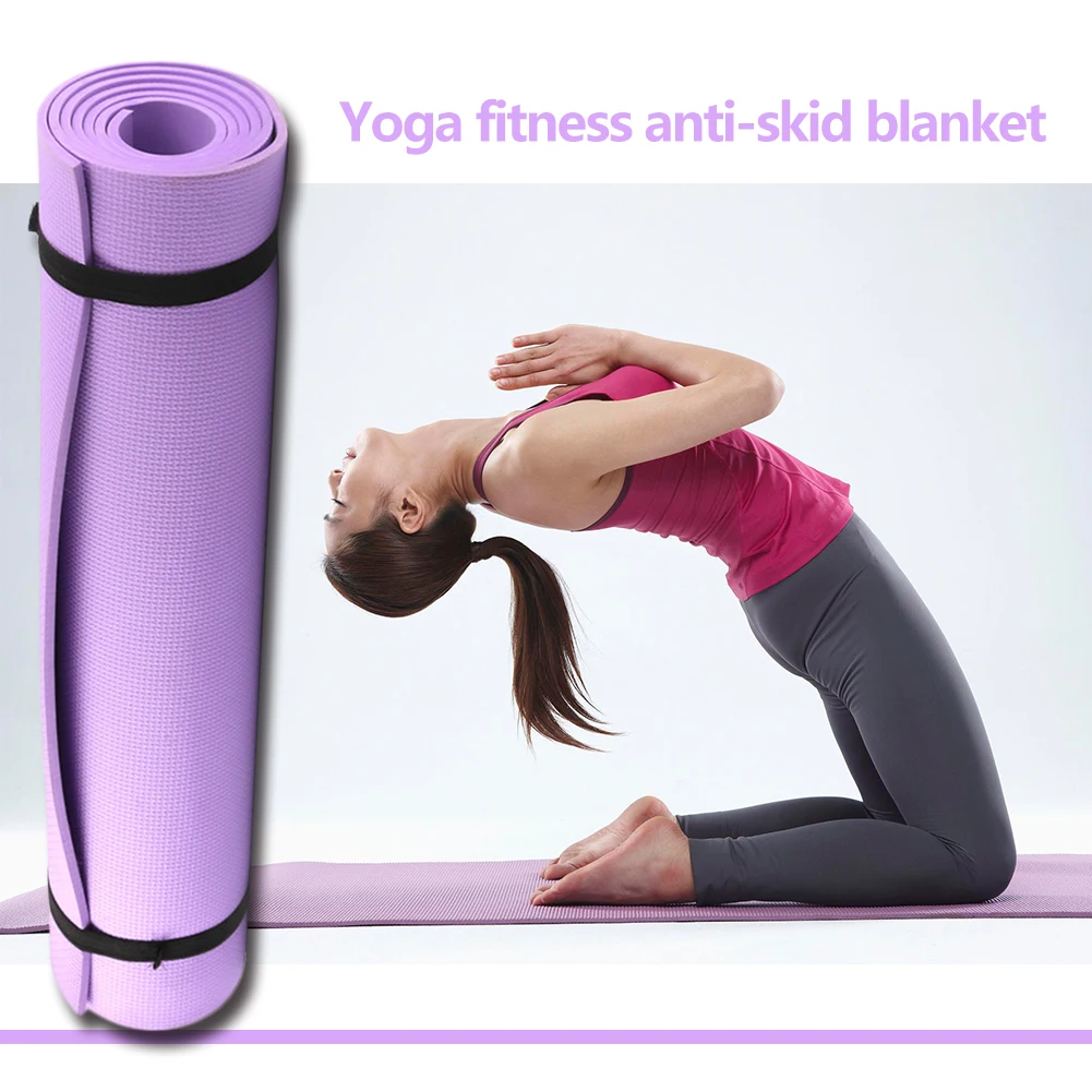 4mm/6mm Thick EVA Yoga Mat All Purpose Non-Slip Environmental Exercise Mat 
