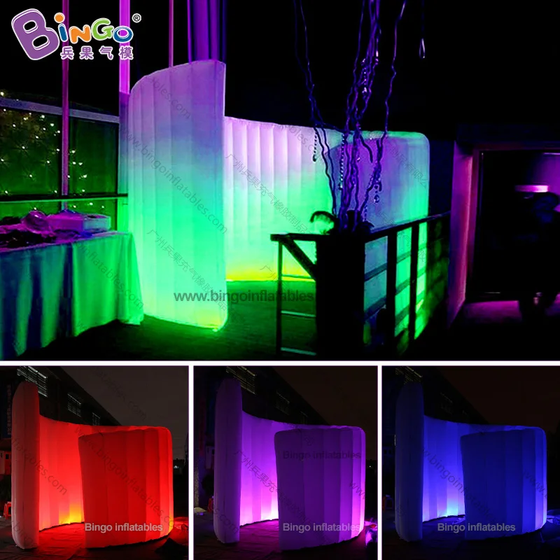 Personalized 3x3 Meters Spiral Inflatable Light Event Wall For Decoration 3