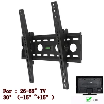 

Universal TV Wall Mount Monitor Tilt Bracket Frame Angle Adjust for 26-55 Inch LCD LED TV Flat Panel Plasma HDTV Stand Holder
