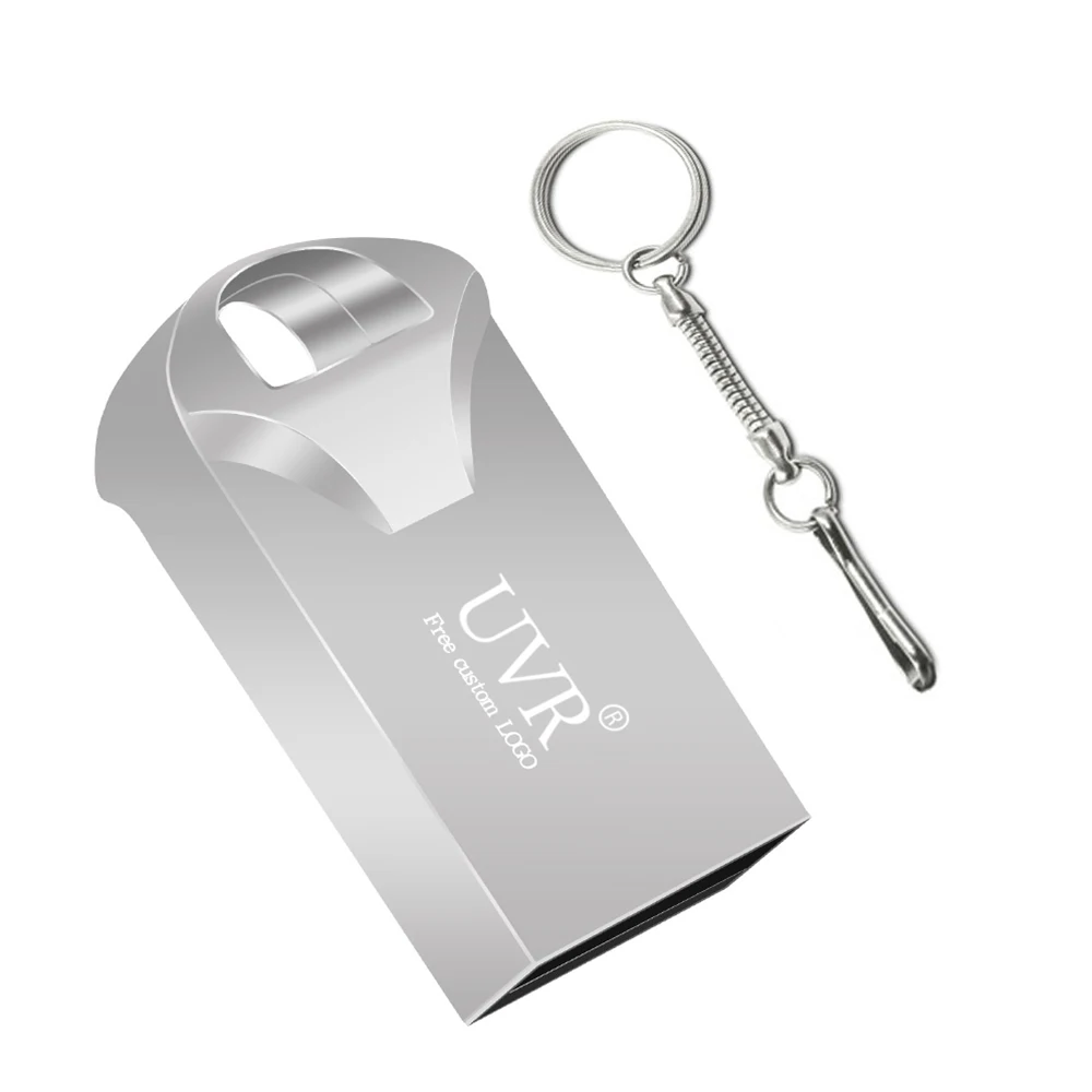 Usb флеш-накопитель 32 ГБ, высокоскоростной флеш-накопитель 3,0, 4 ГБ, 8 ГБ, 16 ГБ, 32 ГБ, 64 ГБ, 128 ГБ, флеш-карта памяти, серебристая металлическая Флешка с логотипом под заказ - Цвет: Silver - Free Logo
