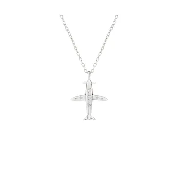 

S925 Sterling Silver Airplane Necklace Female Korean Clavicle Chain Set Chain Accessories