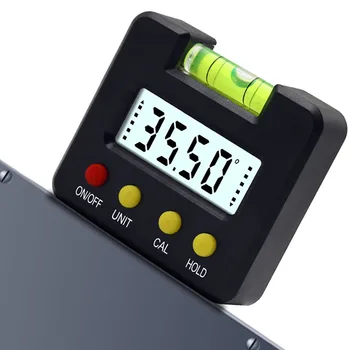 

Black Digital Inclinometer Tool Gadget Attachment Elements Mini Protractor