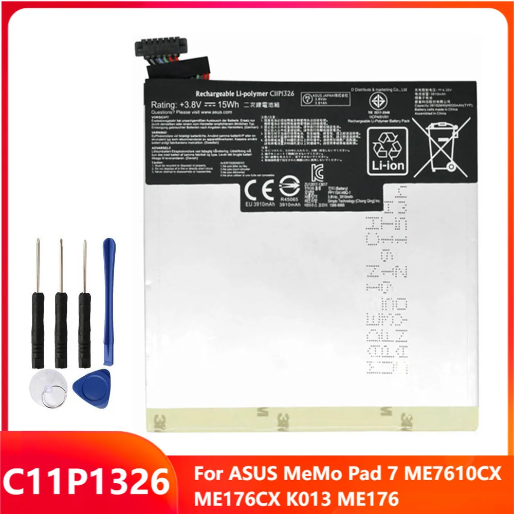 Оригинальный сменный аккумулятор C11P1326 для ASUS MeMo Pad 7 ME7610CX ME176CX K013 ME176