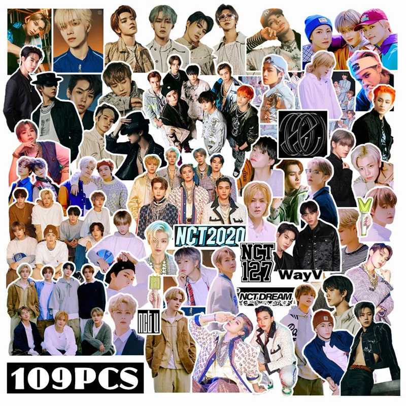 101/109 unids/set Kpop NCT 2020 127 WayV carácter etiqueta resonancia Pt.1 2 nct2020 para equipaje portátil móvil pegatinas DIY