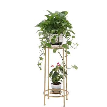 

Wrought iron golden mini floor pot rack living room balcony indoor flower stand ins more meat green loll simple flower stand