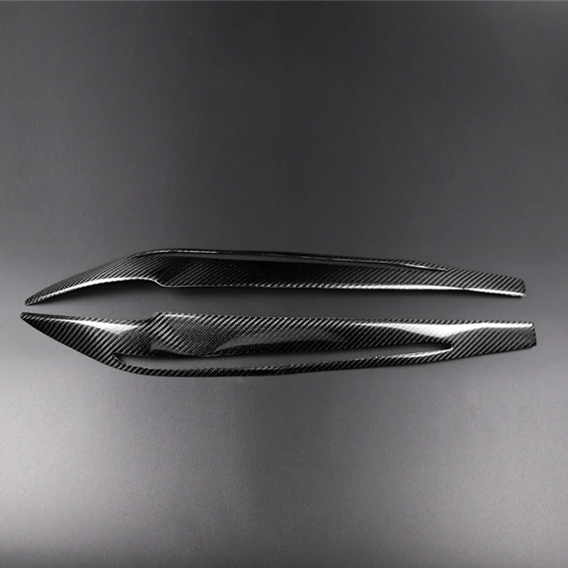 A Pair Carbon Fiber Decor Headlights Eyebrows Eyelids Trim Cover For BMW F15/F16 X5 X6 2014-2018 Accessories Car Light Stickers