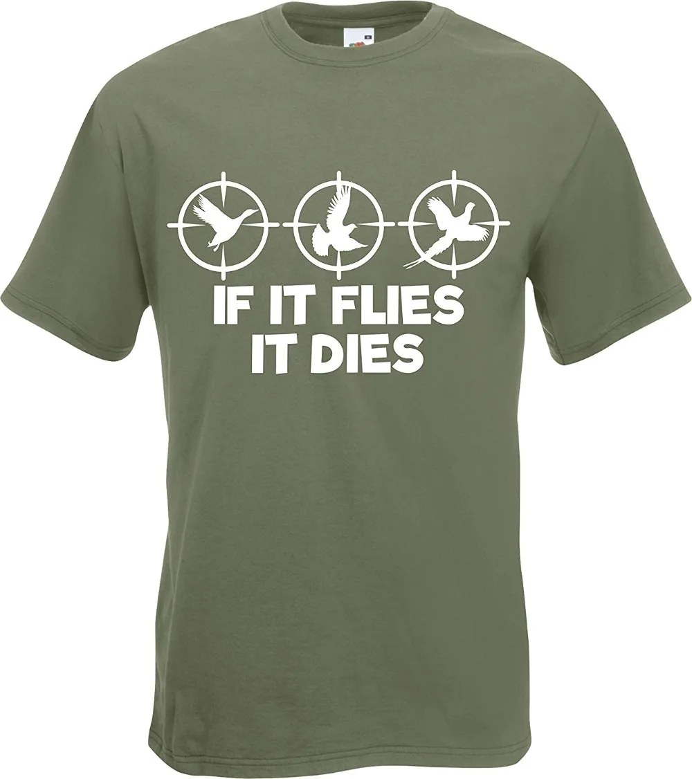 Ropa If It Flies Dies забавная охотничья стрельба птица дробовики охотник новая брендовая