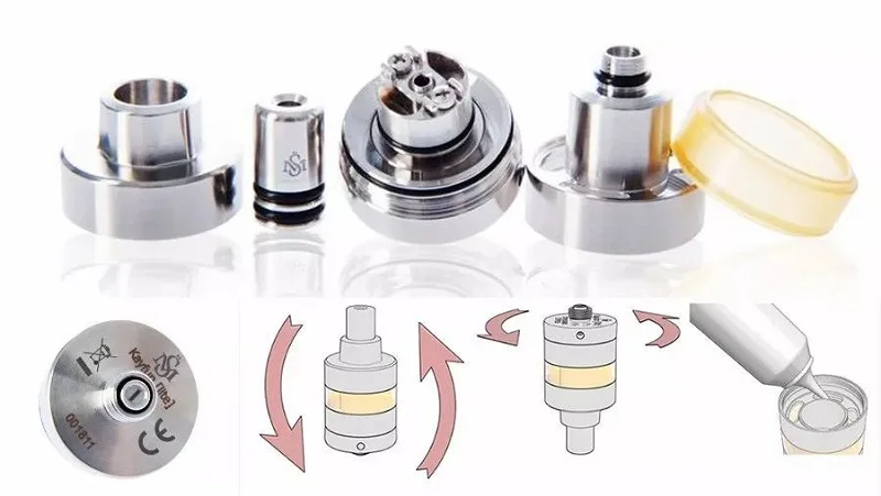 KAYFUN LITE RTA 22 мм распылитель 510 поток воздуха для электронная сигарета mech Mod Vape