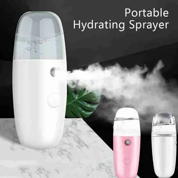 

30ml USB Mini Mist Sprayer Bottle Nano Portable Face Spray Body Steamer Moisturizing Skin Care Humidifier Instruments