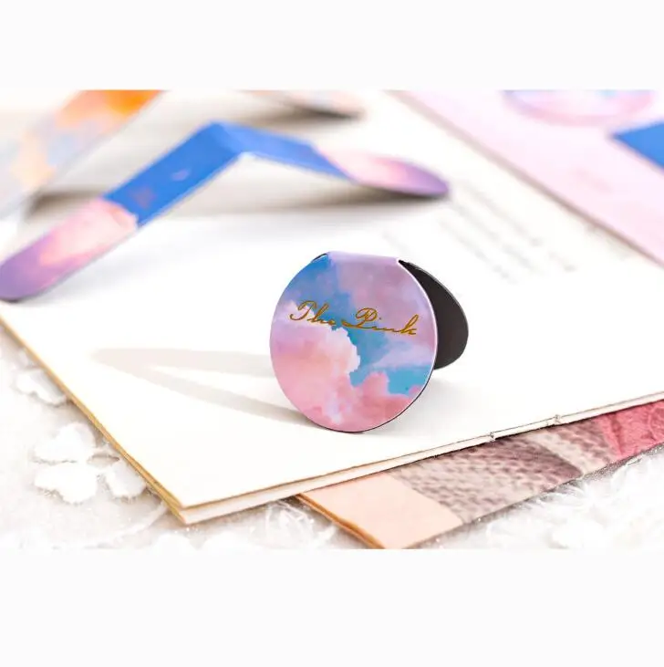 1set Magnetic Bookmarks Magnet Book Mark Landscape Clouds Simple Paper Book Clip Magnetic Material Bookmark School Supplies