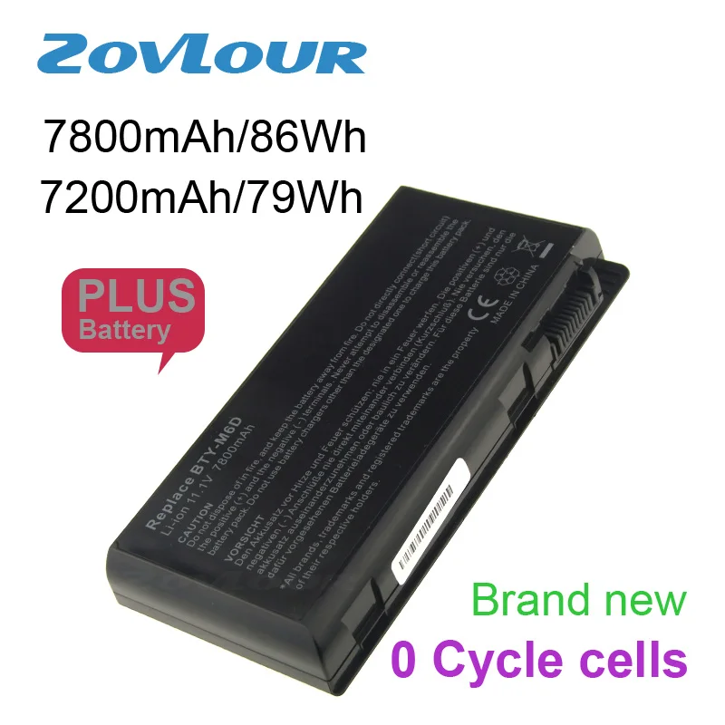 

Zovlour Laptop battery BTY-M6D for Medion Erazer X6811 X6813 PC Computer S9N-3496200-M47 957-16FXXP-101