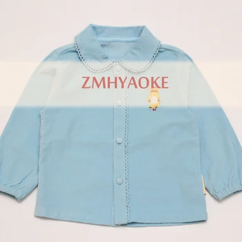 

Spot ZMHYAOKE-BB 2019 Autumn Girls Blouse Baby Boy Shirts Print Bear Cartoon Turn-Down Boy Clothes Kids Clothing Girl Tops