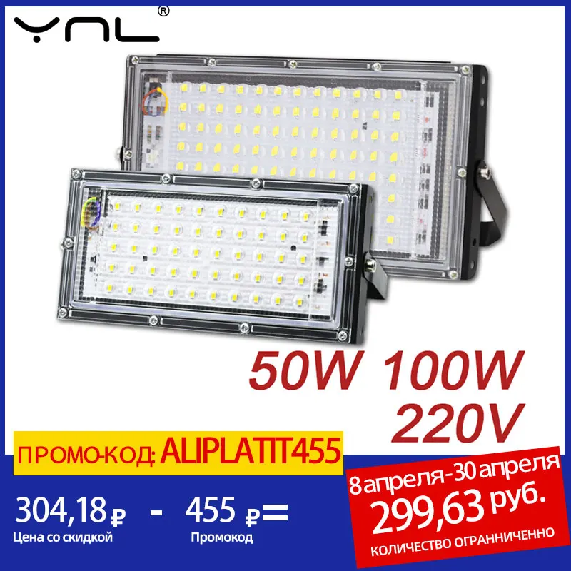 Focos led spotlight 50w ac 220v refletor led ponto luz de inundação jardim iluminação holofote cozinha ao ar livre iluminação de rua