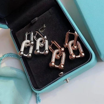 

Exclusive Sale Earrings for Women Birthday Valentine Warm Gift Jewelry S925 Sterling Silver 1:1 LOGO Brand Jewelry Free Shipping