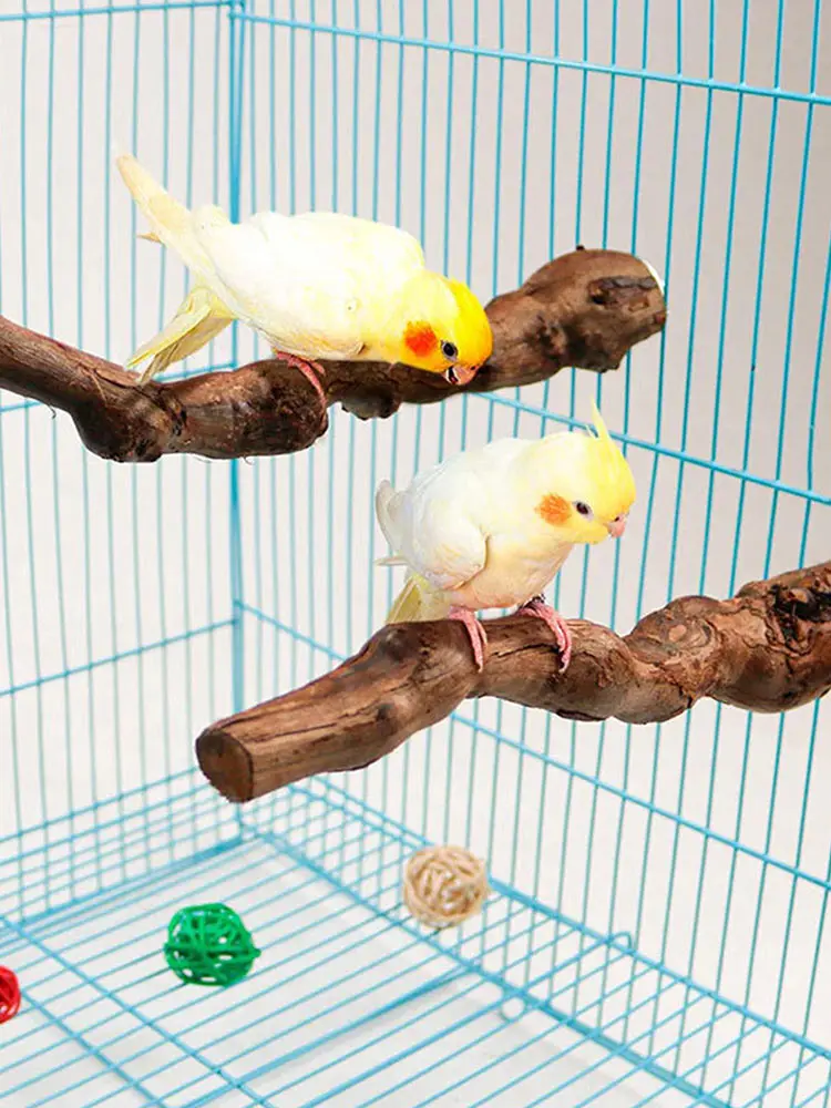 22cm Pet Parrot Raw Wooden Bird Stand Perch Natural Toy Branch Perches For Hamster Cage Accessories Supplies | Дом и сад