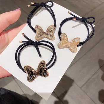 

Women Lady Fashion Elastic Hair Ring Luxury Crystal Hair Rubber bands Rope Headbands Ties Hair Accessories for Women & Girls