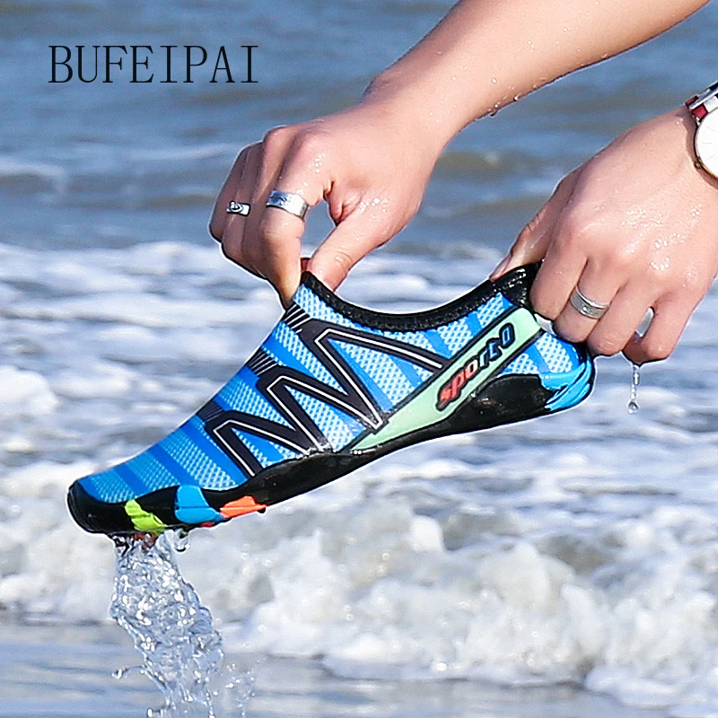 

BUFEIPAI Women/Men's Water Shoes Quick Dry Non Slip Barefoot Aqua Socks for Beach Walking Snorkeling Kayaking Yoga Swimming