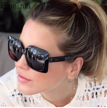 

2020 Fashion Retro Square Sunglasses Women Vintage Big Frame Sun Glasses Luxury Brand Designer Eyeglasses Female Men UV400