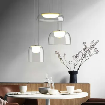 

Modern Glass Pendant Lights Dining Room Living Room Kitchen Nordic Hanging Lamp Simple Hanglamp Home Decor Light Fixtures Home