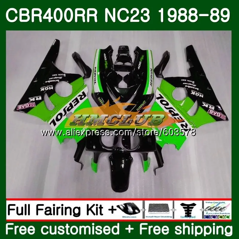 CBR400 RR для HONDA NC23 CBR400RR 1988 1989 1990 1991 1992 1993 зеленый хороший 96CL. 97 CBR 400 RR 400RR 88 89 90 91 92 93 обтекатели